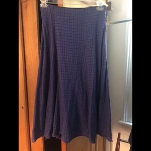 Eileen Fisher, purple flowy summer skirt, small